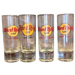 Hard Rock Cafe Shot Glasses Set Key West San Juan Myrtle Beach New York